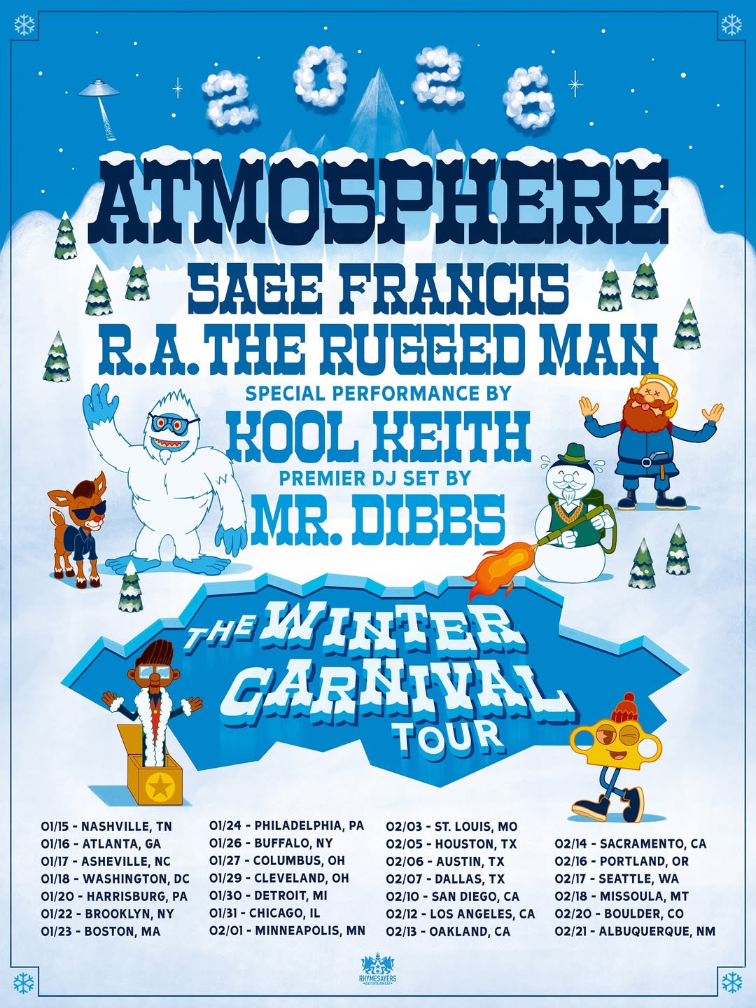 Atmosphere The Winter Carnival Tour Poster 2026